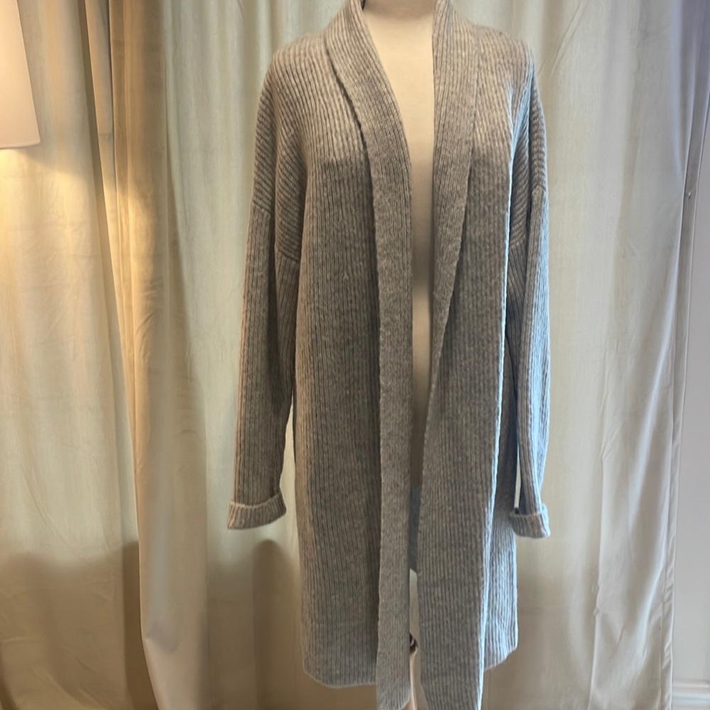 Halogen long open sweater no snags